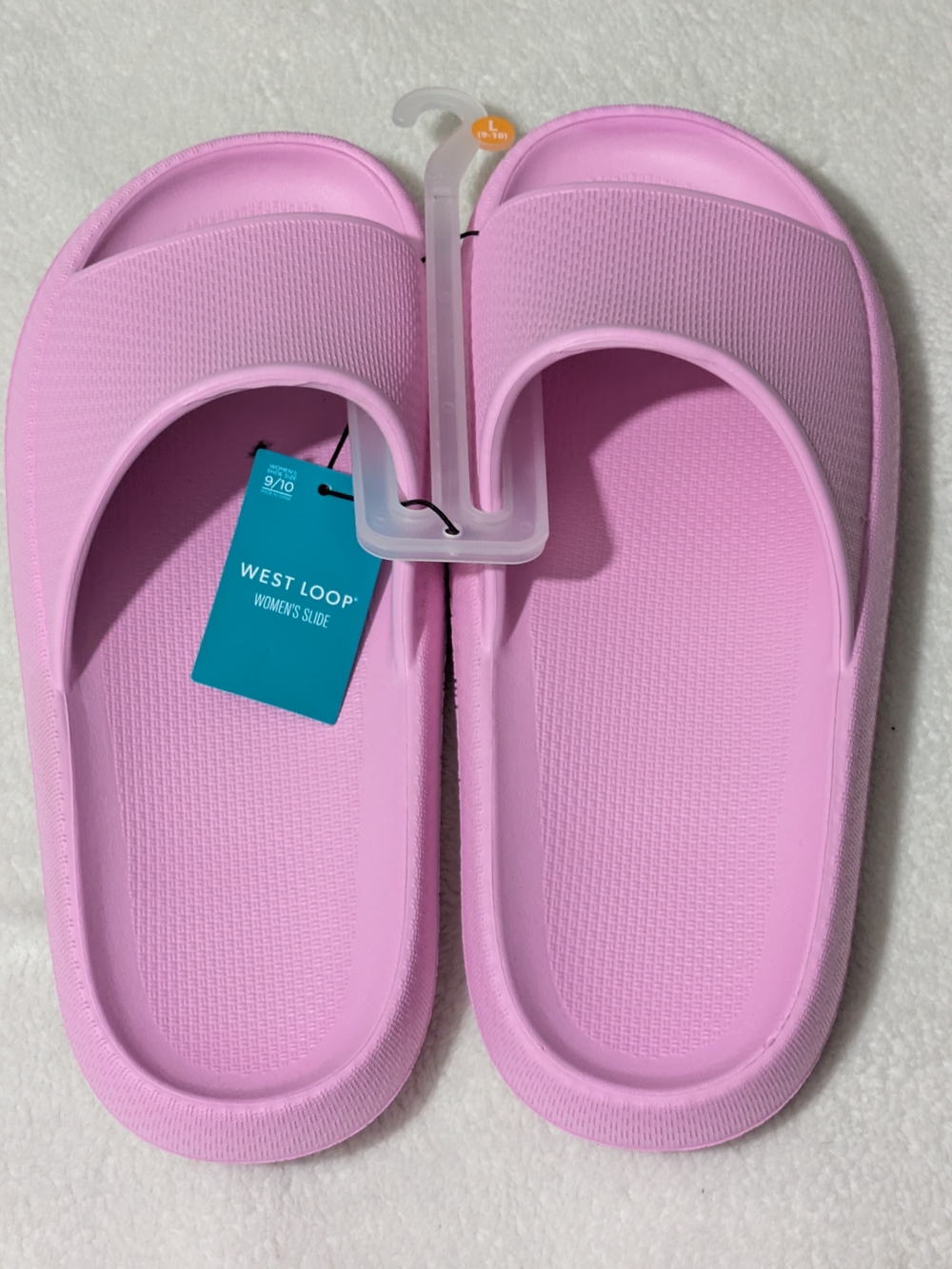 NWT West Loop Women's Slide Sandals - Light Pink Cushion Foam Slides Size L 9/10